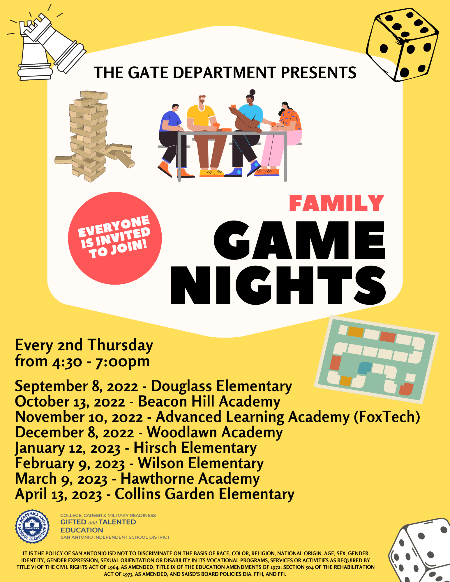 flyer for family game night